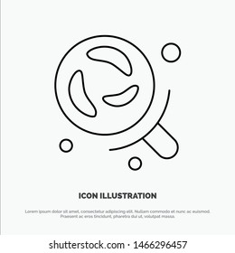 Bacteria, Laboratory, Research, Science Line Icon Vector. Vector Icon Template background