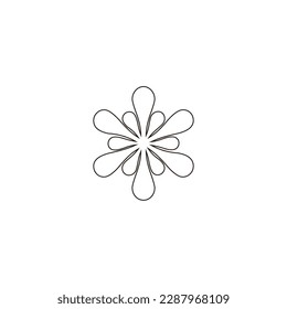 Bacteria, line geometric symbol simple logo vector