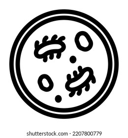 bacteria line icon illustration vector graphic