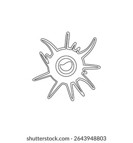 Bacteria Line Style Icon design