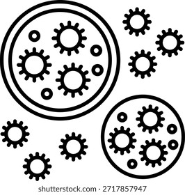 Bacteria Line vector Icon Design