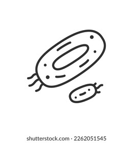 Bacteria, linear icon. Line with editable stroke