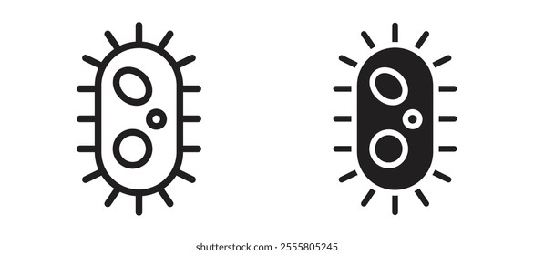 Bacteria liner icon vector set.