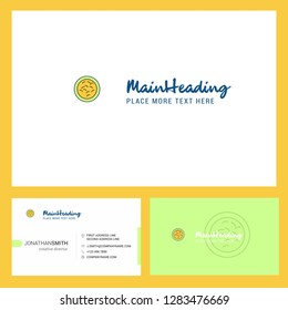 Bacteria Logo design with Tagline & Front and Back Busienss Card Template. Vector Creative Design
