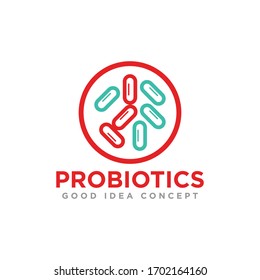 Bacteria Logo design Vector Template