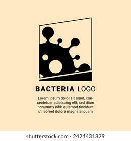 ilustración vectorial del logotipo de la bacteria. vector aislado