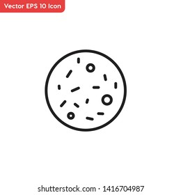 Bacteria, micro organism symbol vector icon