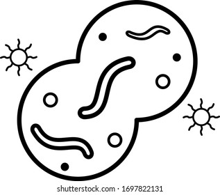 Bacteria, Microba, Microorganism, Virus Icon