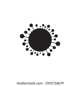 Bacteria, microbe, coronavirus, covid sign icon warming. Vector illustration eps 10.