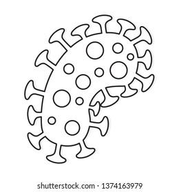 bacteria, microbe icon- vector illustration