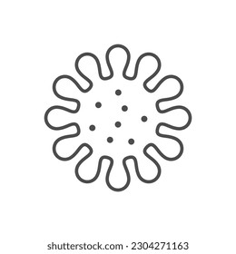 Bacteria or microbe line icon