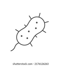 Bacteria or microbe line outline icon
