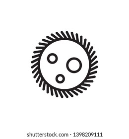 bacteria, microbe, virus icon, illustration template