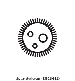 bacteria, microbe, virus icon, illustration template