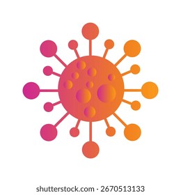 Bacteria, microbe and virus outline vector icon