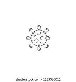 Bacteria microbe virus parasite icon