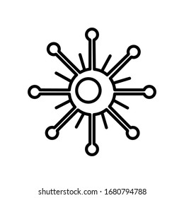 Bacteria, Microbe and Virus Vector Line Icon