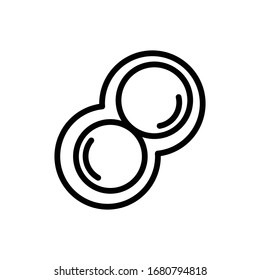 Bacteria, Microbe and Virus Vector Line Icon