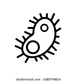 Bacteria, Microbe and Virus Vector Line Icon