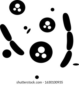 Bacteria, Microbes and Viruses Icons Set, sign and symbols in flat design health with elements for mobile concepts and web apps. Collection modern infographic logo and pictogram. biological icons
