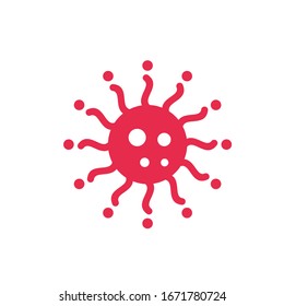Microbios bacterianos e íconos de virus. Plantilla de vector
