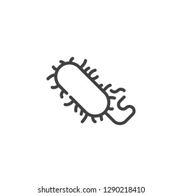 Bacteria microorganism line icon. linear style sign for mobile concept and web design. Cell microbe outline vector icon. Symbol, logo illustration. Pixel perfect vector graphics