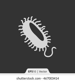 Bacteria microorganism vector icon for web and print