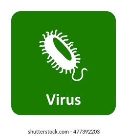 Bacteria microorganism vector icon for web and print