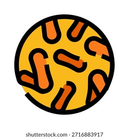 Bacterias o microorganismos que crecen dentro de una placa de Petri de laboratorio, ilustrando la investigación científica, la microbiología, la infección, el virus, la enfermedad y los conceptos de salud