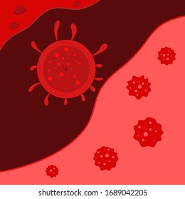 Bacteria microscope medicine infection doctors laboratory vector illustration