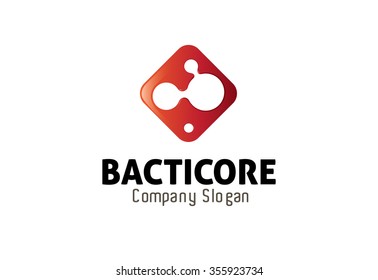 Bacteria Molecular symbol logo design  Abstract Design