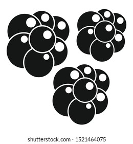 Bacteria molecule icon. Simple illustration of bacteria molecule vector icon for web design isolated on white background