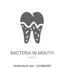 Bacteria in mouth icon. Trendy Bacteria in mouth logo concept on white background from Dentist collection. Suitable for use on web apps, mobile apps and print media.