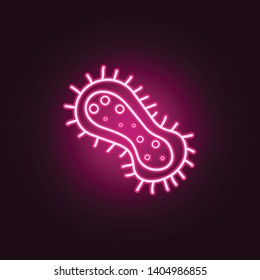 bacteria neon icon. Elements of Sciense set. Simple icon for websites, web design, mobile app, info graphics