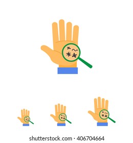 Bacteria on human palm