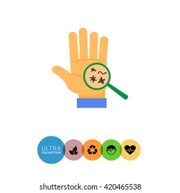 Bacteria on human palm