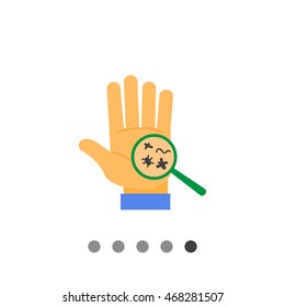 Bacteria on human palm