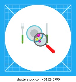 Bacteria on Plate Vector Icon