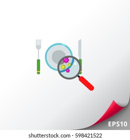 Bacteria on Plate Vector Icon