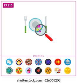 Bacteria on Plate Vector Icon