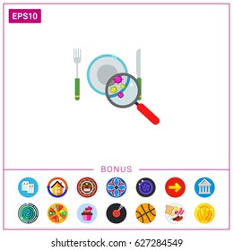Bacteria on Plate Vector Icon