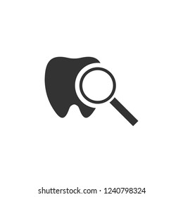 Bacteria on Tooth. Icon Flat