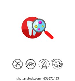 Bacteria on Tooth Vector Icon