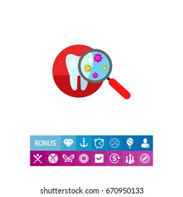 Bacteria on Tooth Vector Icon