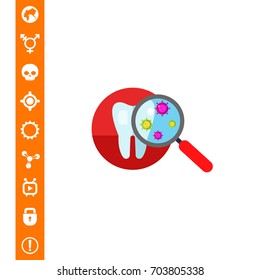 Bacteria on Tooth Vector Icon