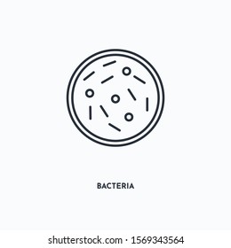 Bacteria outline icon. Simple linear element illustration. Isolated line Bacteria icon on white background. Thin stroke sign can be used for web, mobile and UI.
