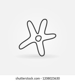 Bacteria outline vector simple icon or design element