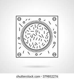 Bacteria pathogenic microorganisms. Science and medicine. Laboratory research. Flat line style single vector icon. Element for web design, business, mobile app. 