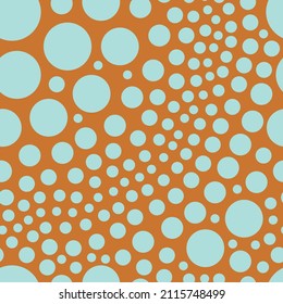 Bacteria Pattern Circles Blue Orange