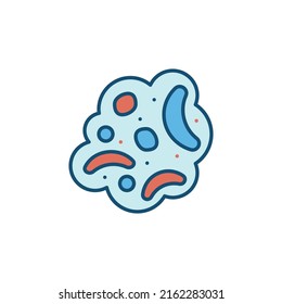 Bacteria Pollution vector Microbes concept modern icon or symbol